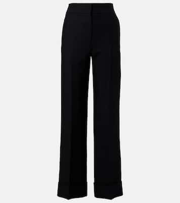 Pantalon ample en laine et soie | Valentino