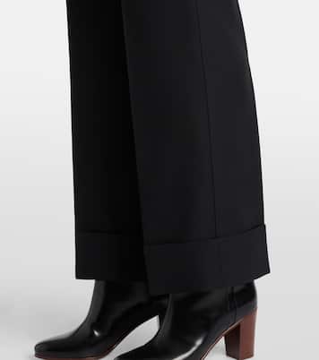 Pantalon ample en laine et soie | Valentino