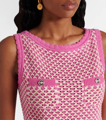 Crop top de croché en mezcla de algodón | Versace