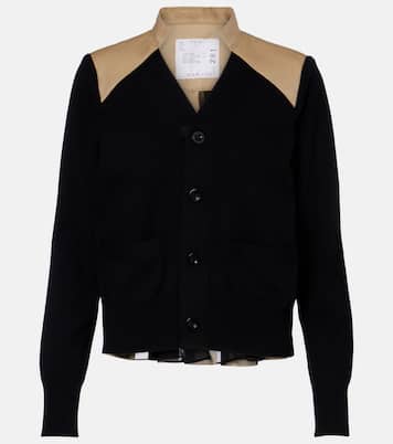 Cárdigan de gabardina en mezcla de algodón | Sacai