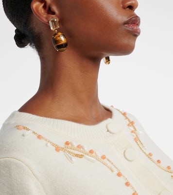Xiomara crystal-embellished gold-plated earrings | Jennifer Behr