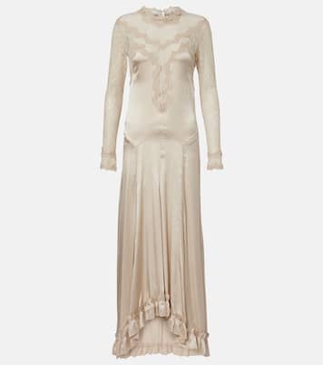 Robe longue Dolores en satin de soie mélangée | Isabel Marant