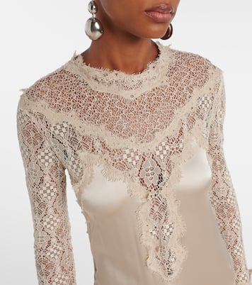 Robe longue Dolores en satin de soie mélangée | Isabel Marant