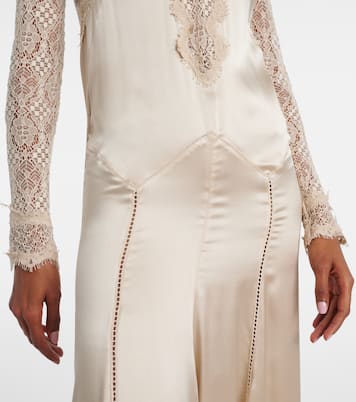 Robe longue Dolores en satin de soie mélangée | Isabel Marant