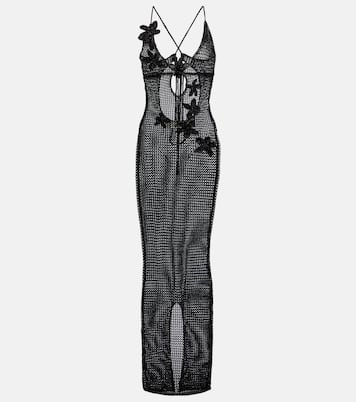 Hilsa open-knit lamé maxi dress | Bananhot