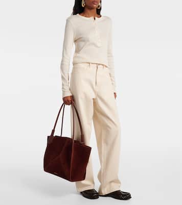 Tote Bag Victoria Small aus Veloursleder | Victoria Beckham