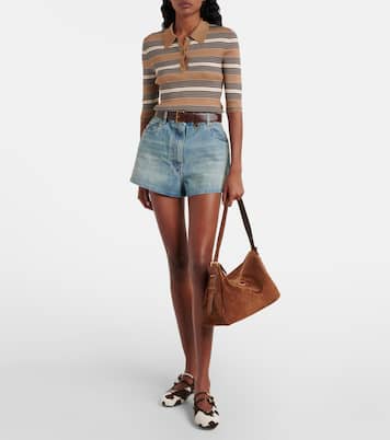 Sac Prada Aimée Large en daim | Prada