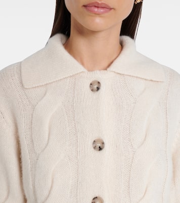 Cable-knit cashmere and silk cardigan | Jardin des Orangers