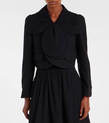 Veste raccourcie en laine | Noir Kei Ninomiya