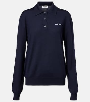 Virgin wool polo sweater | Miu Miu
