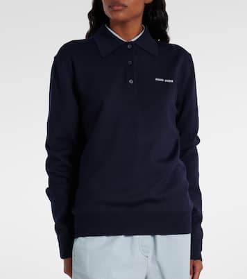 Virgin wool polo sweater | Miu Miu