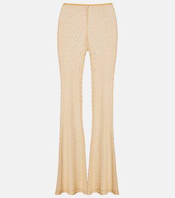 Open-knit lamé flared pants | Missoni