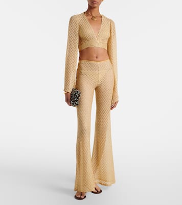 Open-knit lamé flared pants | Missoni
