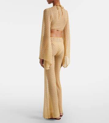 Open-knit lamé flared pants | Missoni