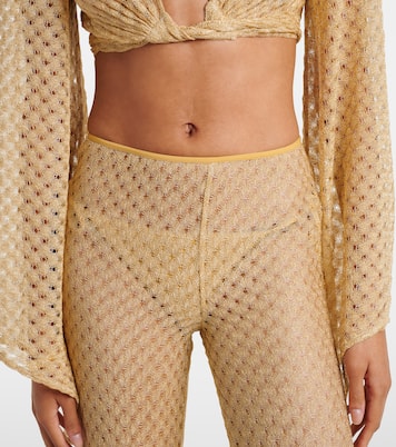 Open-knit lamé flared pants | Missoni