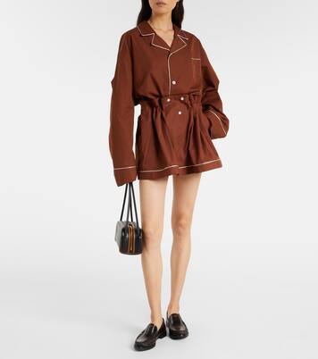 Striped cotton miniskirt | Prada