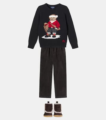Polo Bear intarsia cotton sweater | Polo Ralph Lauren Kids