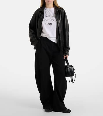 Embellished logo cotton and hemp jersey T-shirt | Acne Studios