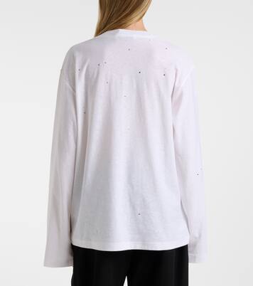 Embellished logo cotton and hemp jersey T-shirt | Acne Studios
