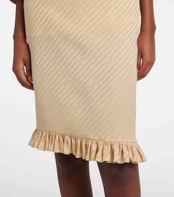 Midirock Interlocking G aus Seiden-Jacquard | Gucci