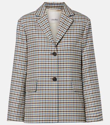 Nadia checked wool and cotton blazer | 'S Max Mara