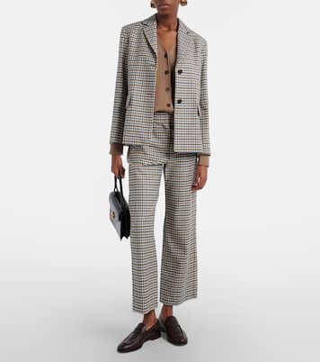 Nadia checked wool and cotton blazer | 'S Max Mara