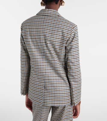 Nadia checked wool and cotton blazer | 'S Max Mara
