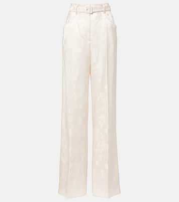 Norman embroidered silk wide-leg pants | Gabriela Hearst