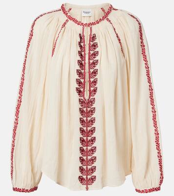 Lena embroidered cotton blouse | Marant Etoile