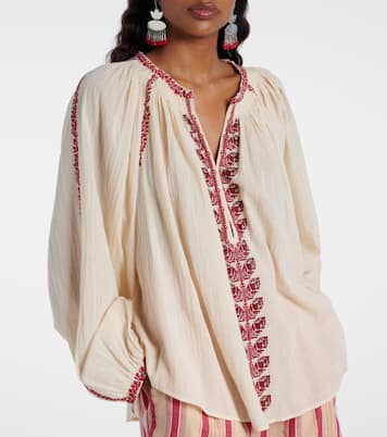 Lena embroidered cotton blouse | Marant Etoile