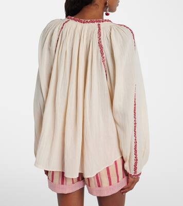 Lena embroidered cotton blouse | Marant Etoile