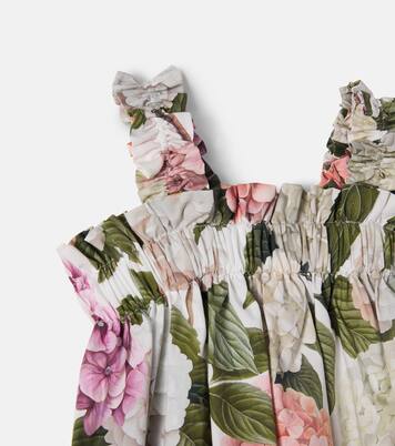 Floral cotton poplin dress | Dolce&Gabbana Kids