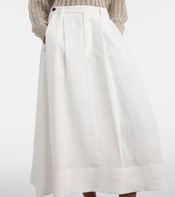 Falda midi de tiro medio | Brunello Cucinelli