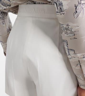 Tabacco pleated cotton-blend shorts | Max Mara