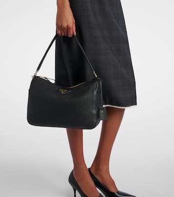 Medium leather shoulder bag | Prada