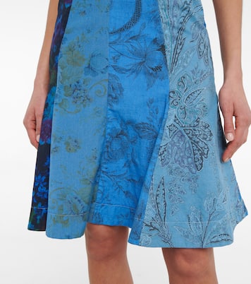Vestido corto de algodón regenerado estampado | Marine Serre