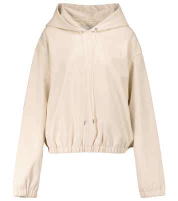 Hoodie Agata aus Lederimitat | The Frankie Shop