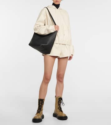 Hoodie Agata aus Lederimitat | The Frankie Shop