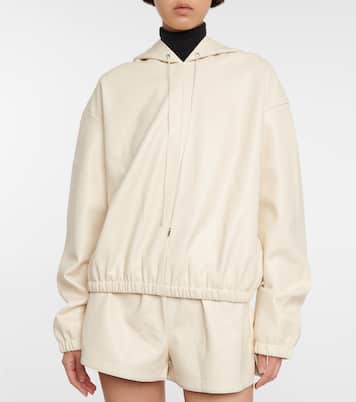 Hoodie Agata aus Lederimitat | The Frankie Shop