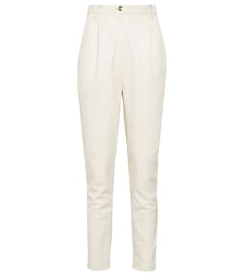 High-rise tapered leather pants | Magda Butrym