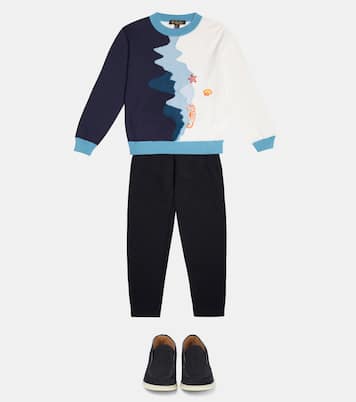 Pull Shallow Water en coton et en cachemire | Loro Piana Kids