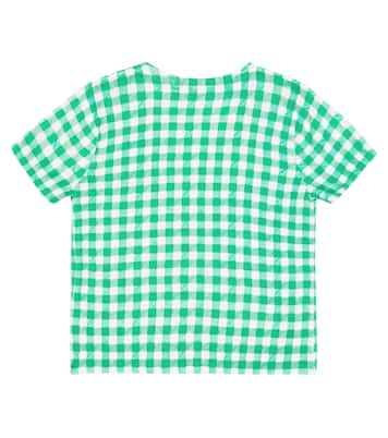 Albane gingham cotton T-shirt | Bonpoint