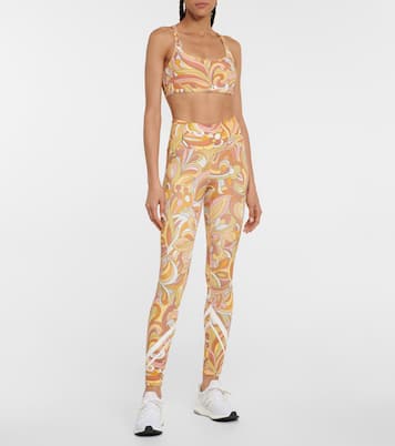 Printed racerback sports bra | Tory Sport
