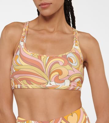 Printed racerback sports bra | Tory Sport