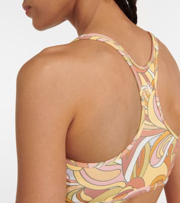 Printed racerback sports bra | Tory Sport
