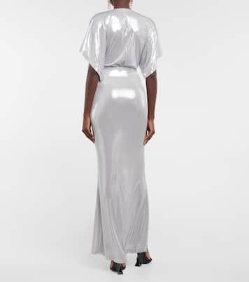 Belted lamé gown | Norma Kamali
