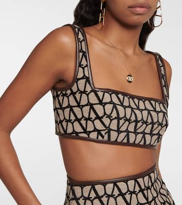 Toile Iconographe crop top | Valentino