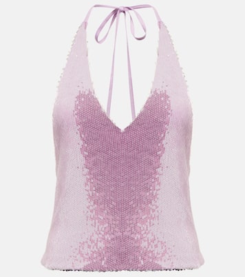 Top de lentejuelas con cuello halter | Rotate