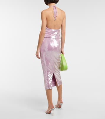 Top de lentejuelas con cuello halter | Rotate