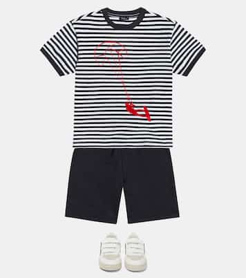 Drawstring cotton track shorts | Il Gufo